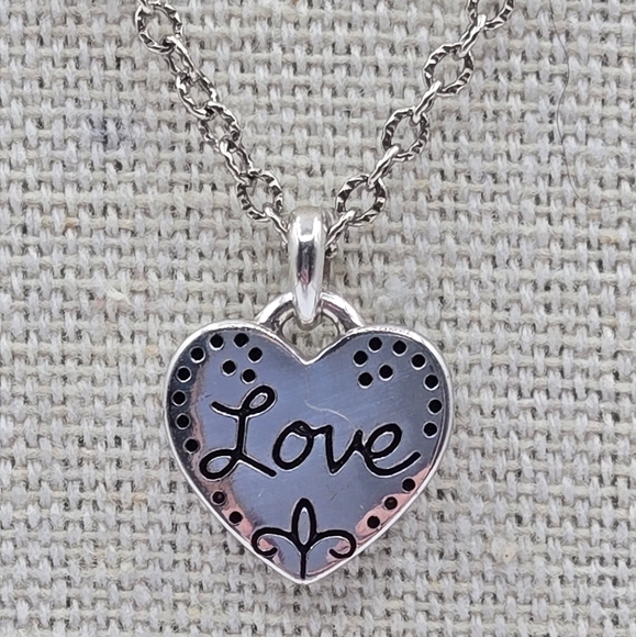 Brighton Jewelry - BRIGHTON Silver Heart Love Pendant Necklace